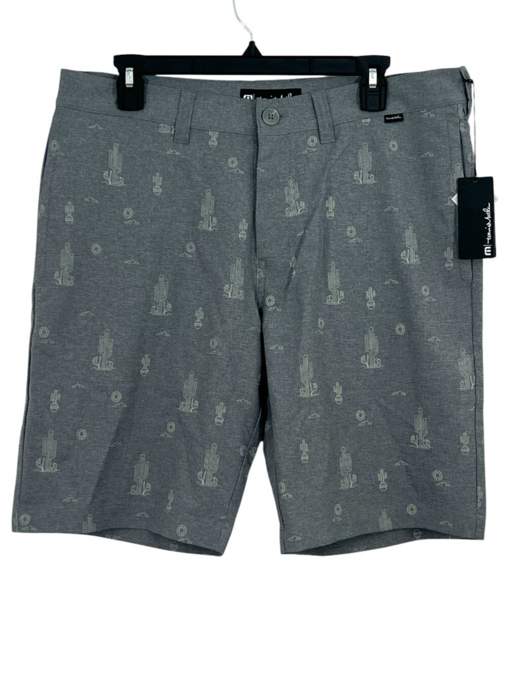 Travis Mathew Warmer Climates Cactus Shorts Heather Quiet Shade Size 33 New